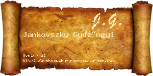 Jankovszky Gyöngyi névjegykártya